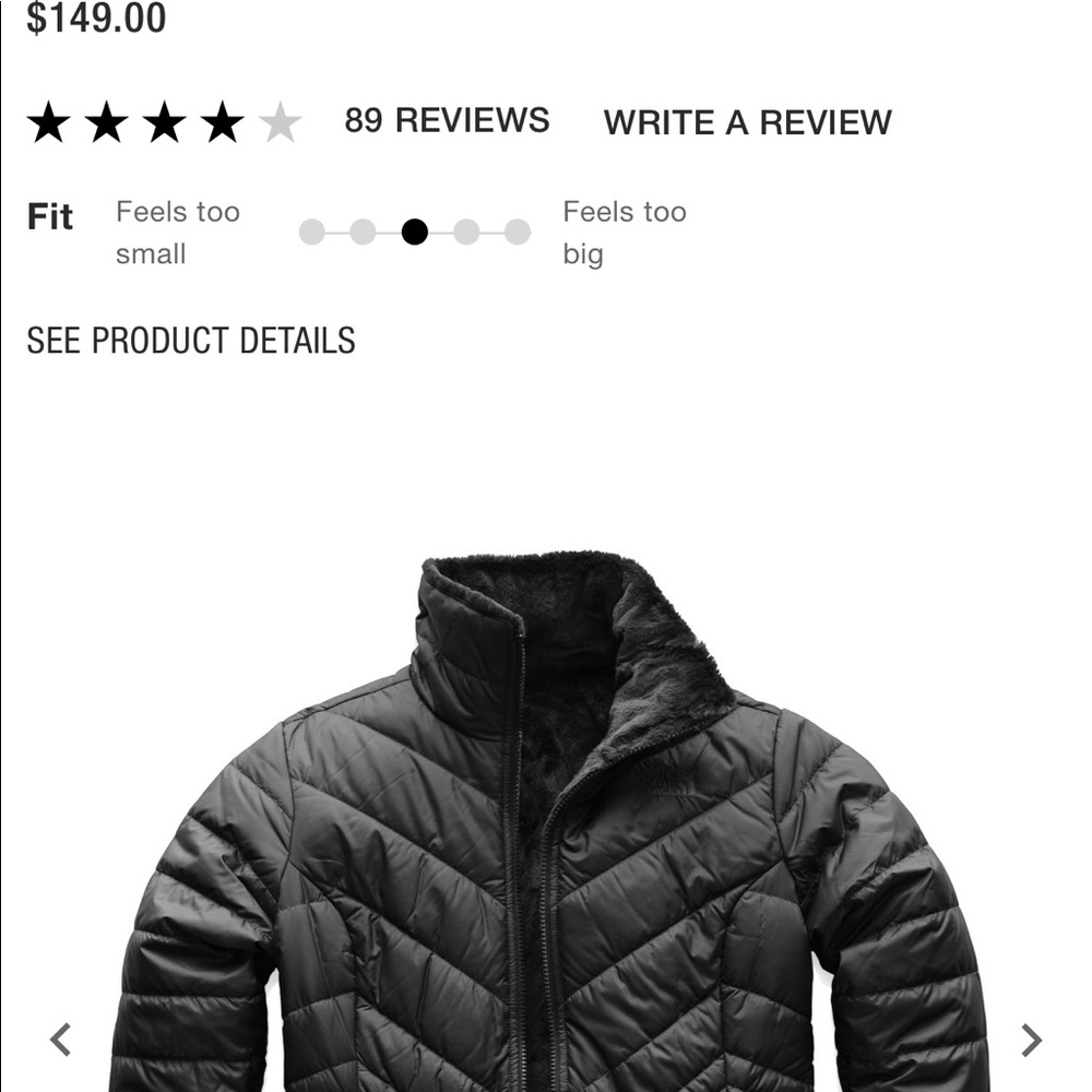 North Face reversible Jacket